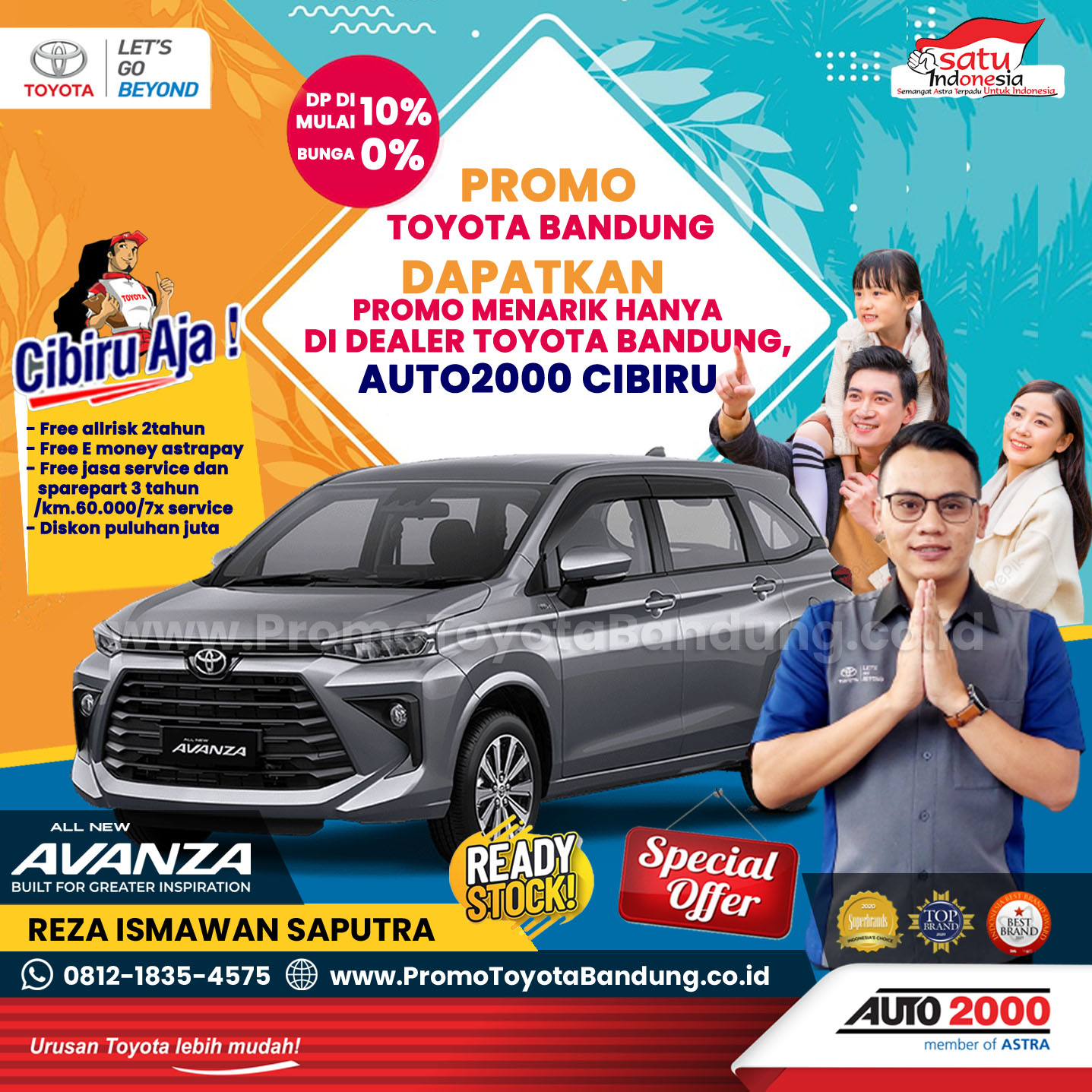 Promo Menari Toyota Avanza DP 10% & Bunga 0% - Dealer Auto2000 TOYOTA Cibiru, Bandung