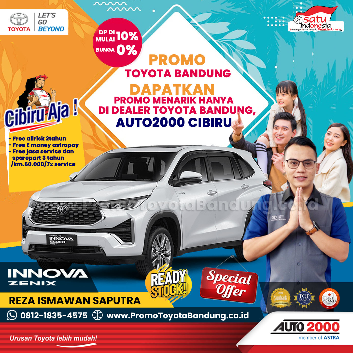 Promo Menari Toyota Innova Zenix DP 10% & Bunga 0% - Dealer Auto2000 TOYOTA Cibiru, Bandung