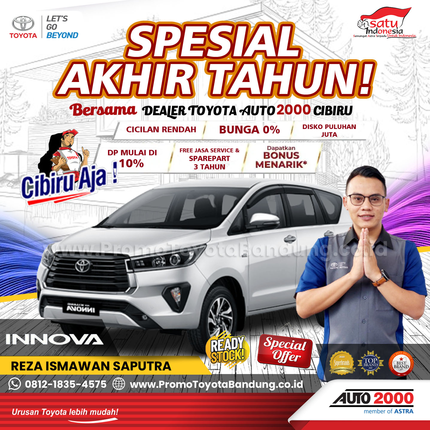 Promo Akhir Tahun Toyota Innova Reborn DP 10% & Bunga 0% - Dealer Auto2000 TOYOTA Cibiru, Bandung