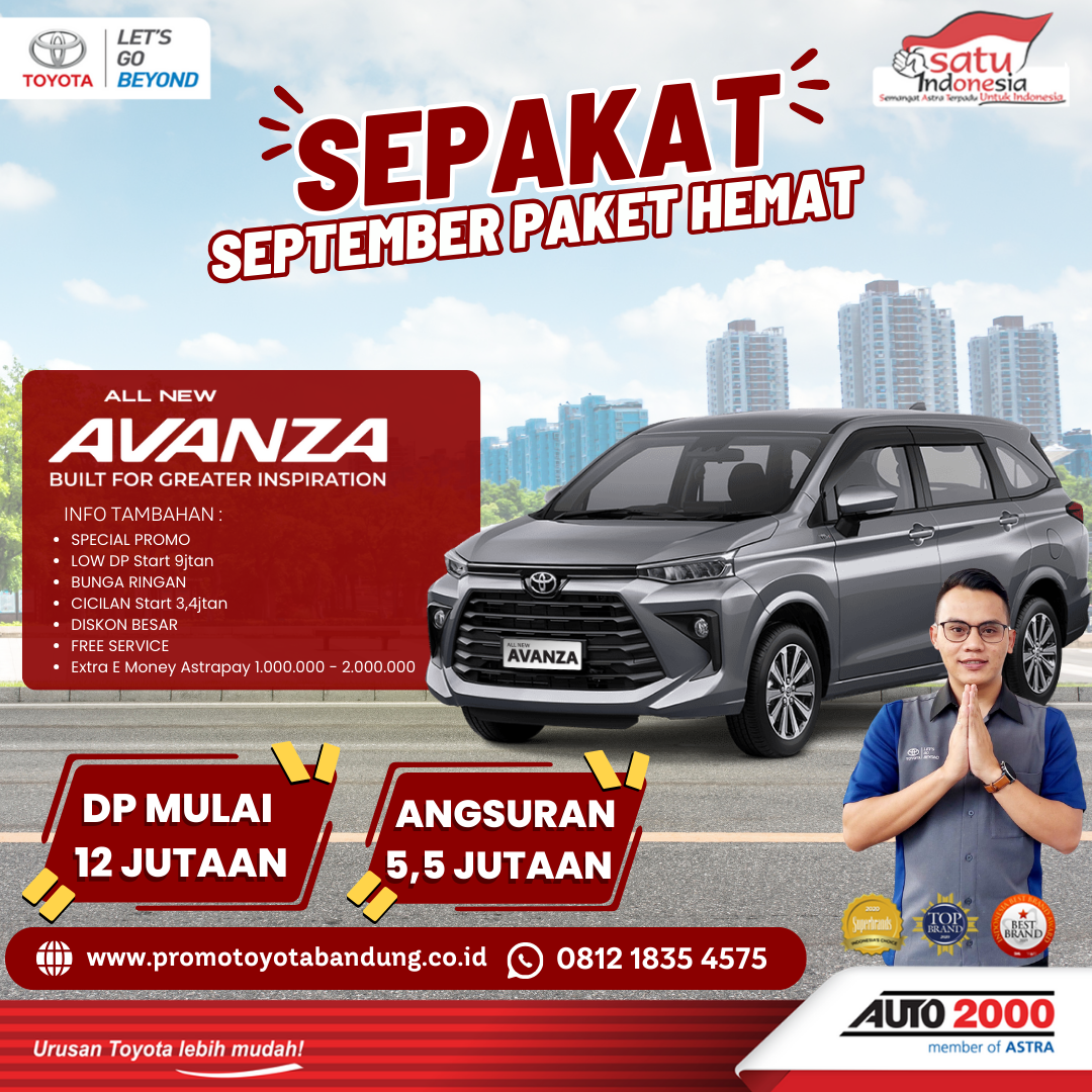 Promo September Toyota Avanza: Sepakat, Paket Hemat untuk Mobil Keluarga Idaman!