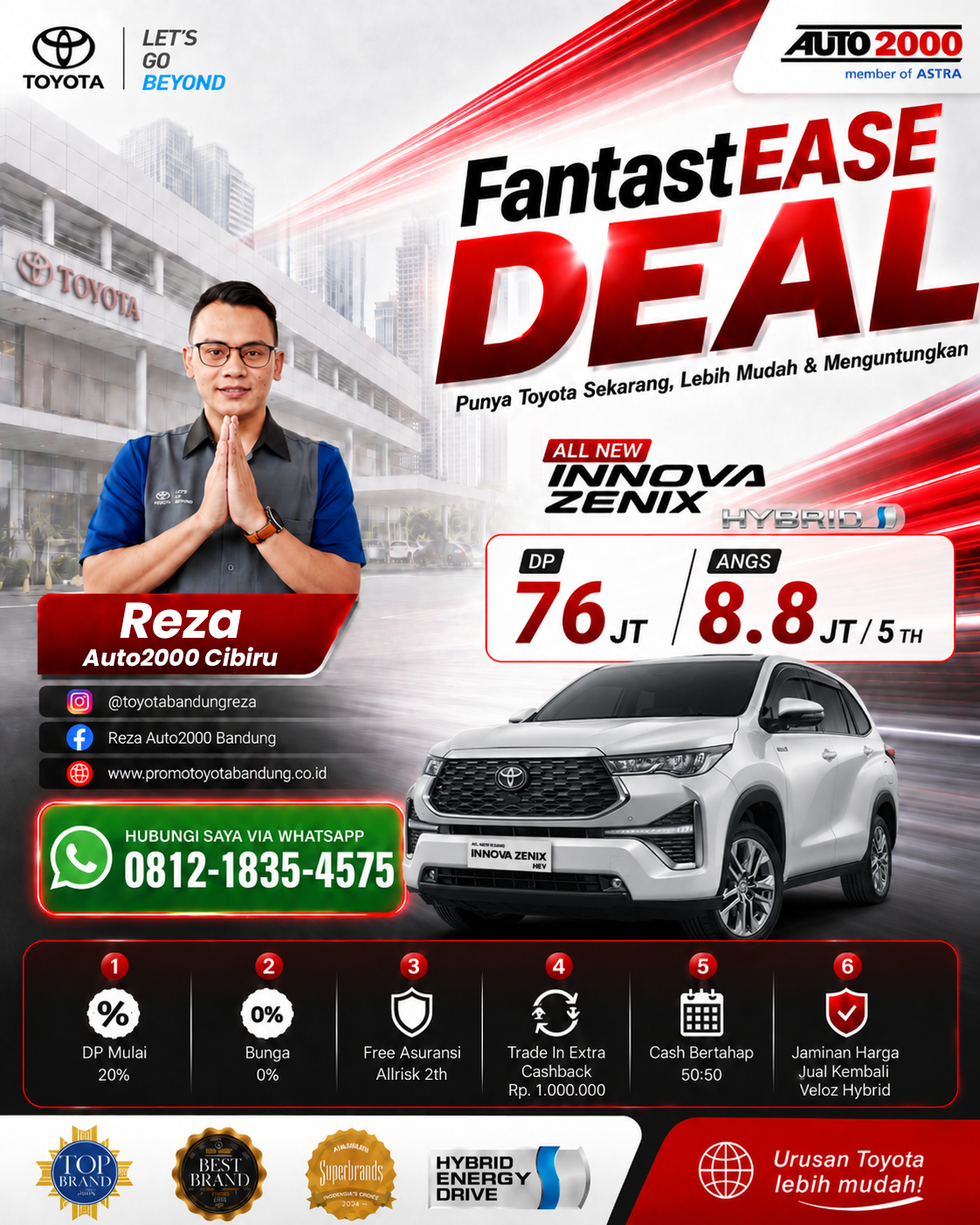 PROMO TOYOTA INNOVA ZENIX DP 76 JUTA EDISI FANTASTEASE - PROMO TOYOTA BANDUNG - DEALER AUTO2000 CIBIRU BANDUNG