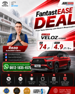 PROMO TOYOTA VELOZ HYBRID DP 74 JUTA EDISI FANTASTEASE - PROMO TOYOTA BANDUNG - DEALER AUTO2000 CIBIRU BANDUNG