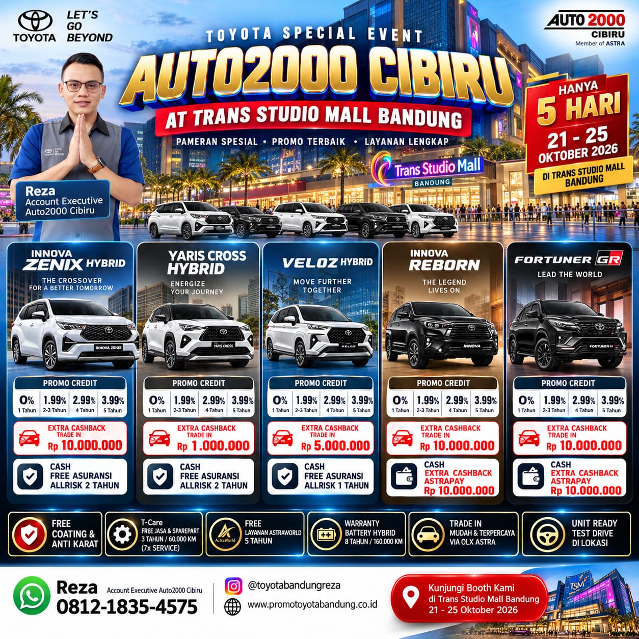 Promo Toyota Auto2000 Cibiru Bandung di Trans Studio Mall: Penawaran Spesial 5 Hari